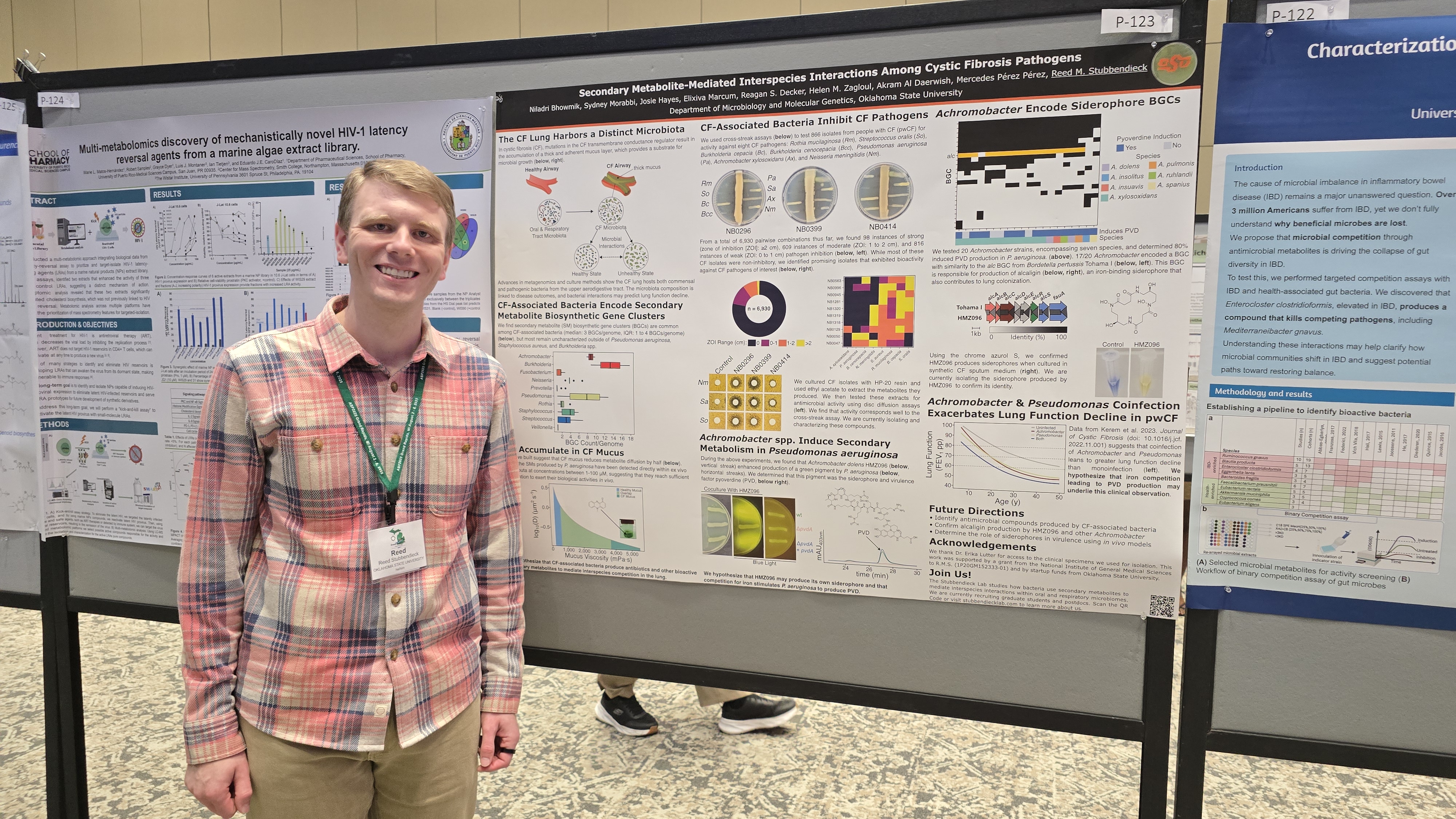 Reed presenting his poster at the ASP Annual Meeting
